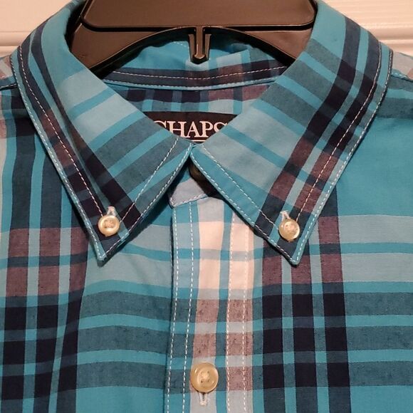 NWOT Chaps Men's Long Sleeve Plaid  Button Down Shirt Size Medium - Picture 5 of 10